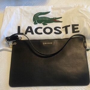 Lacoste Textured Black Clutch